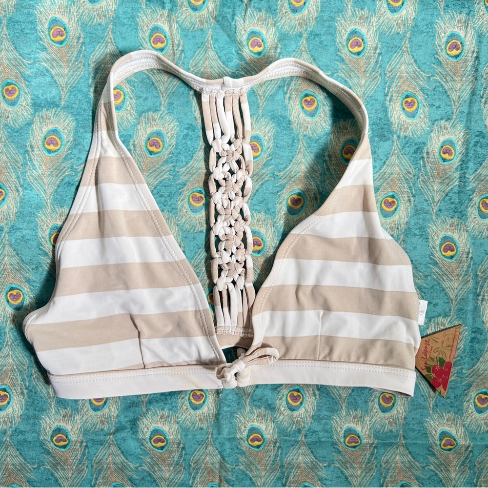 San Lorenzo Bikinis Tan and White Bikini Size S